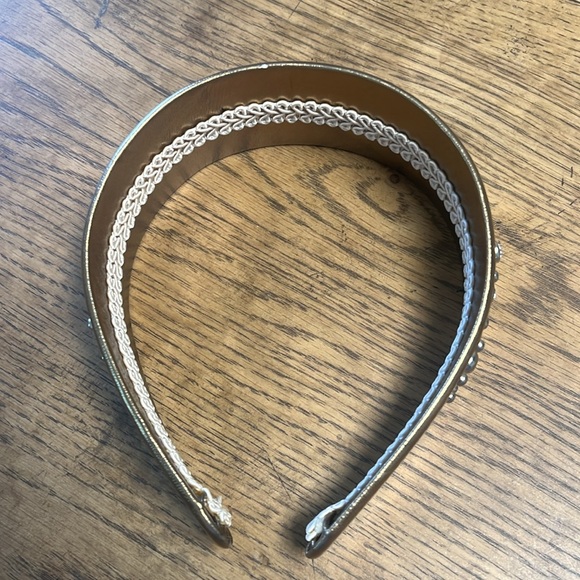 Metallic bronze wide headband. - Picture 2 of 4